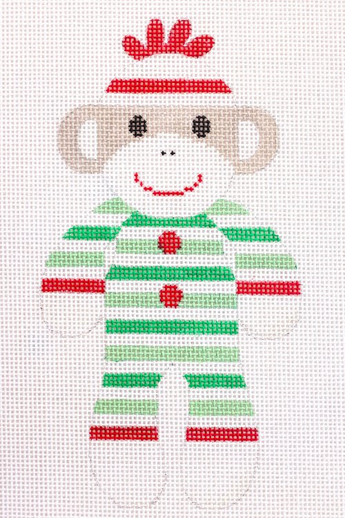 SM-25 Sock Monkey: Christmas Stripe PJs