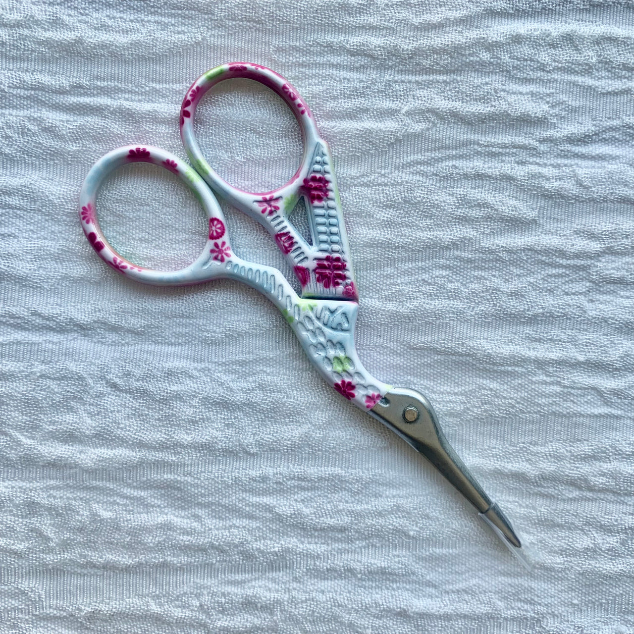 Small Floral Crane Scissors