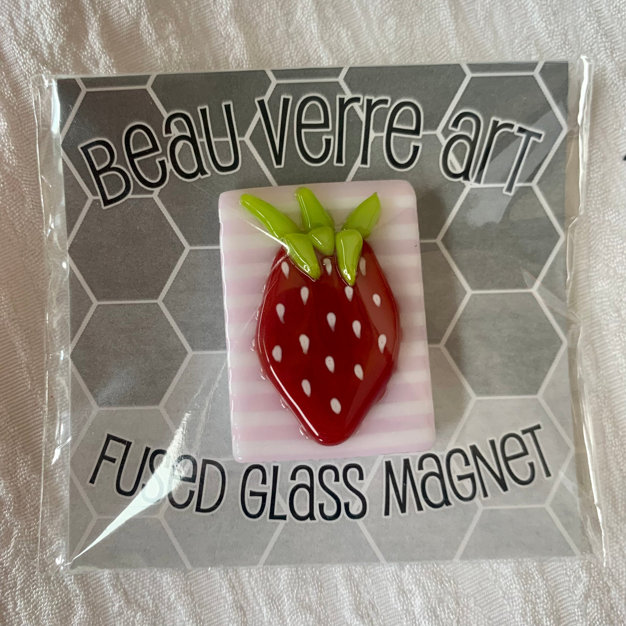 Strawberry Fused Glass Needleminder