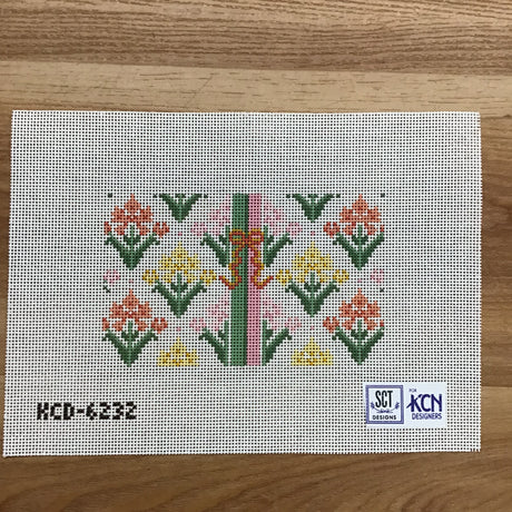 KCD-6232 Multi Block Print Bow Canvas