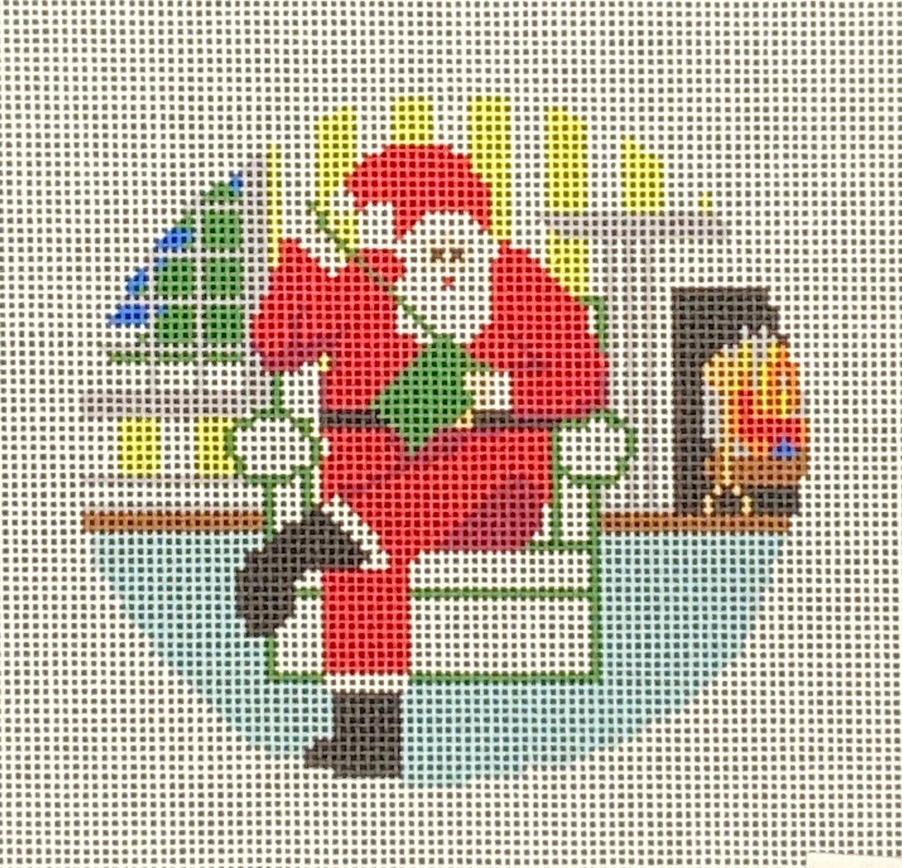 Sporty Santa Needlepointer WAOK 67