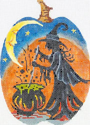 KC-KCN1573 Cauldron Witch Silhouette Pumpkin