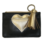 Heart Wallet - Black with Gold Heart