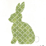Lime Quatrefoil Standing Hare KC-KEA6118