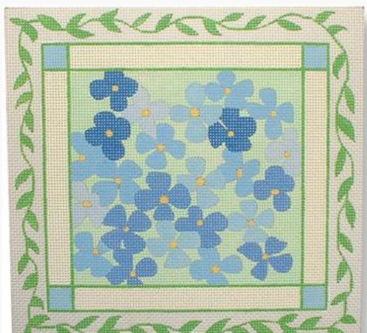 DK-PL 16 Blue Hydrangeas Pillow