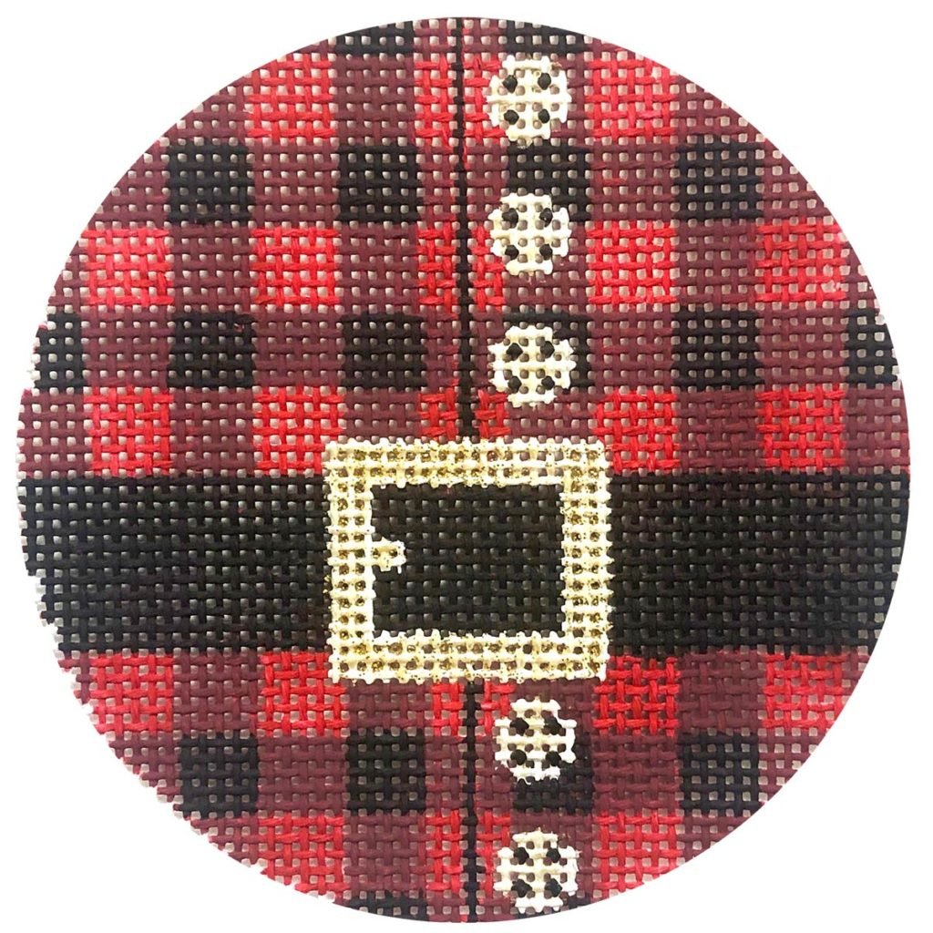 Santa's Plaid Ornament X378