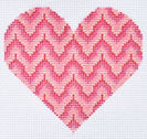 TM-32 Pink Bargello Heart