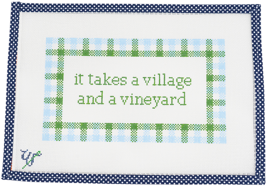 Village and Vineyard - Blue