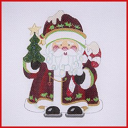 Red Squatty Santa w/ Tree & Candy Cane COSA-02