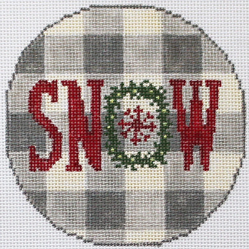 DS 1137 Gingham Ornament - Snow