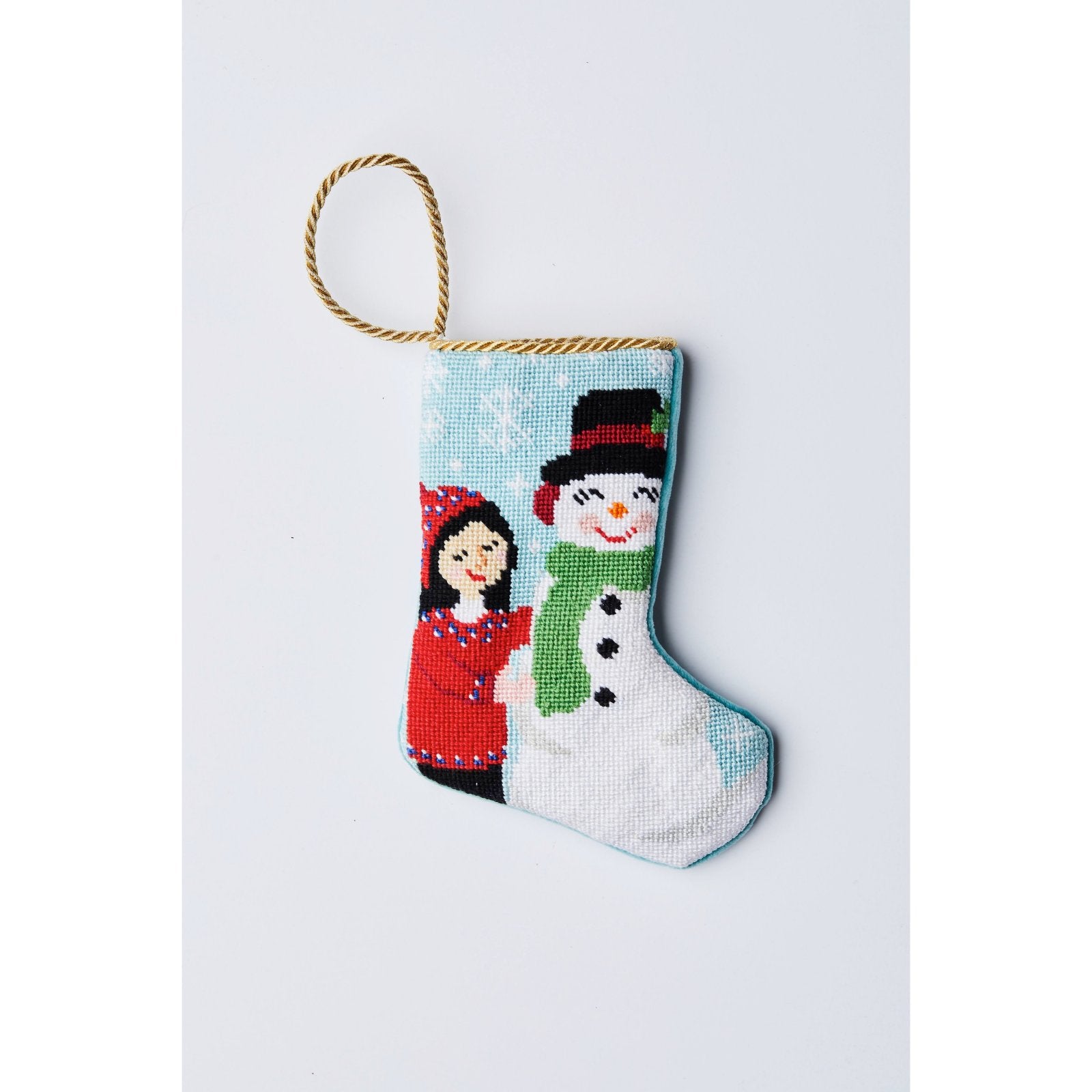 High Flying Santa in Airplane Bauble Stocking – Wool and Willow Needlepoint