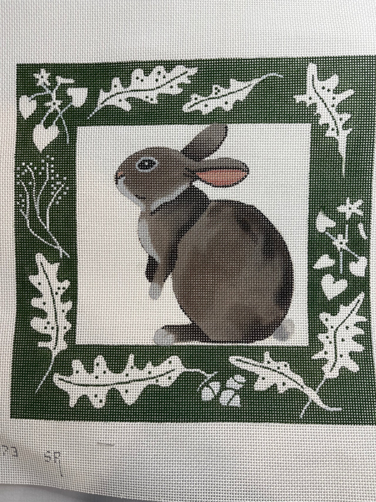 BE1473 Rabbit with Green Border