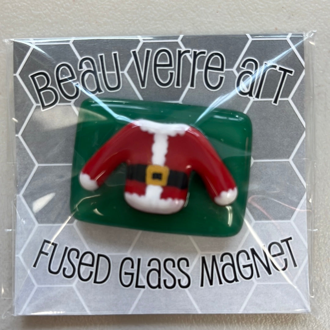 Santa's Coat Fused Glass Needleminder