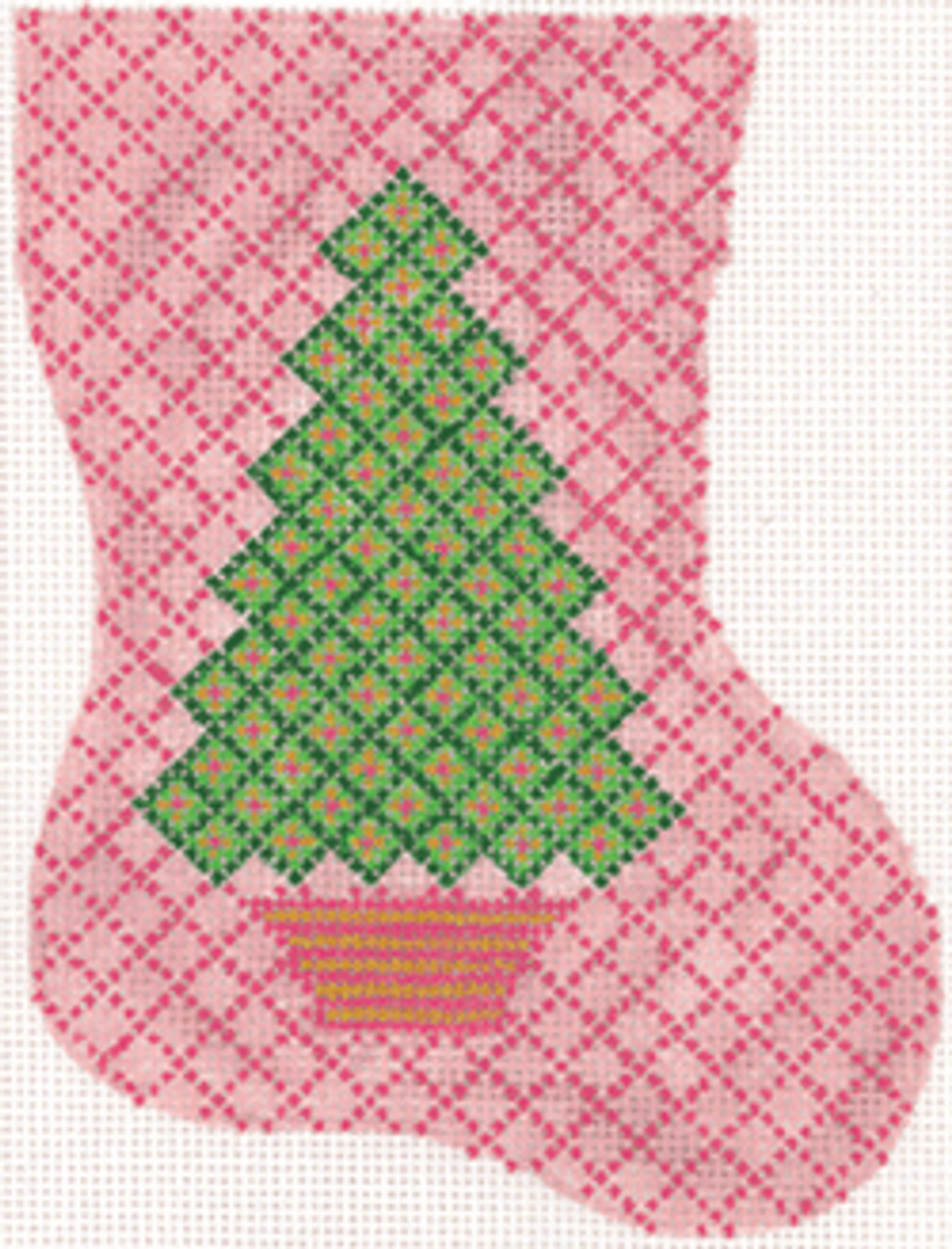 Diamond Tree on Pink Mini Sock XO915