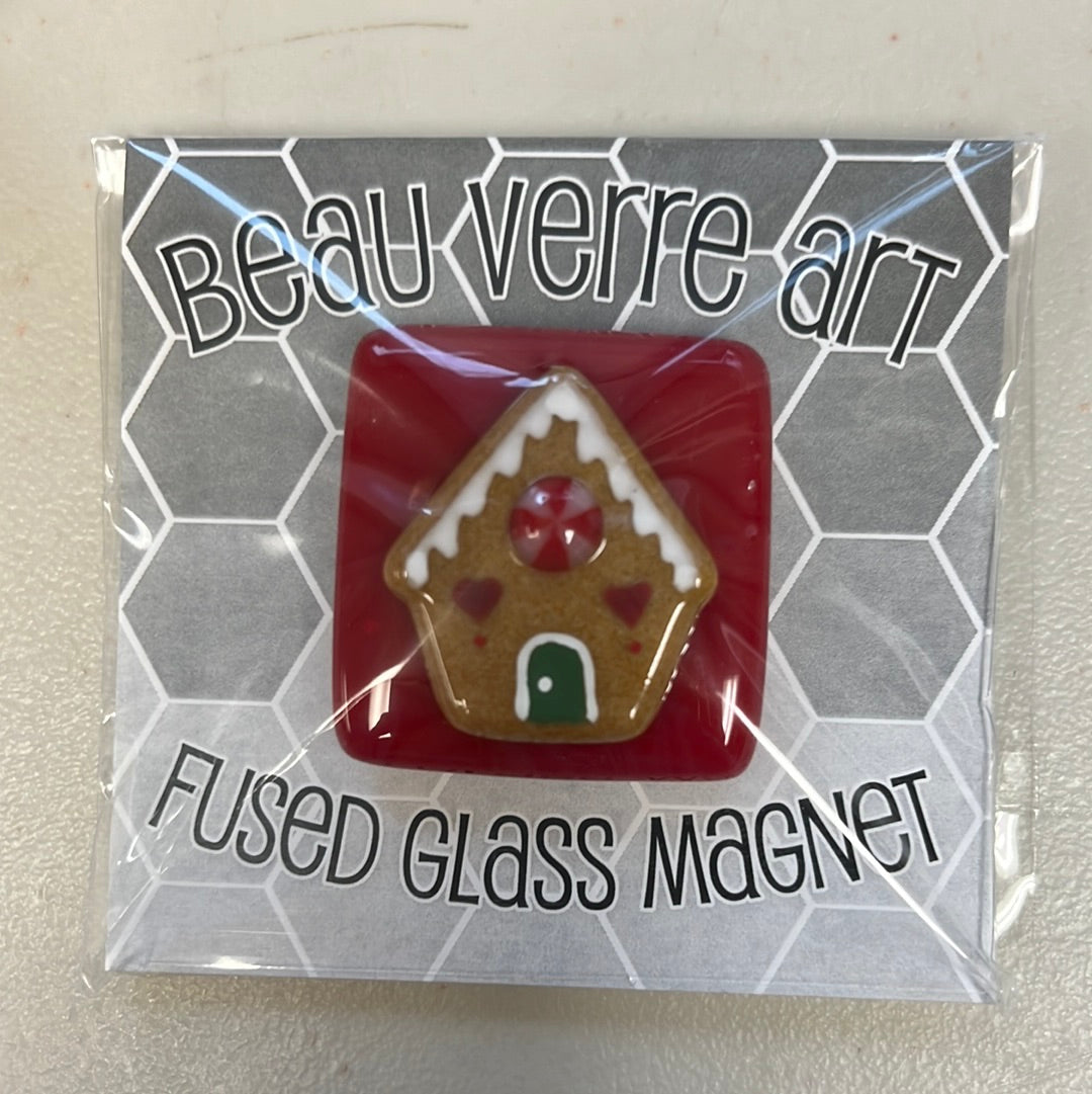 Gingerbread House Fused Glass Needleminder