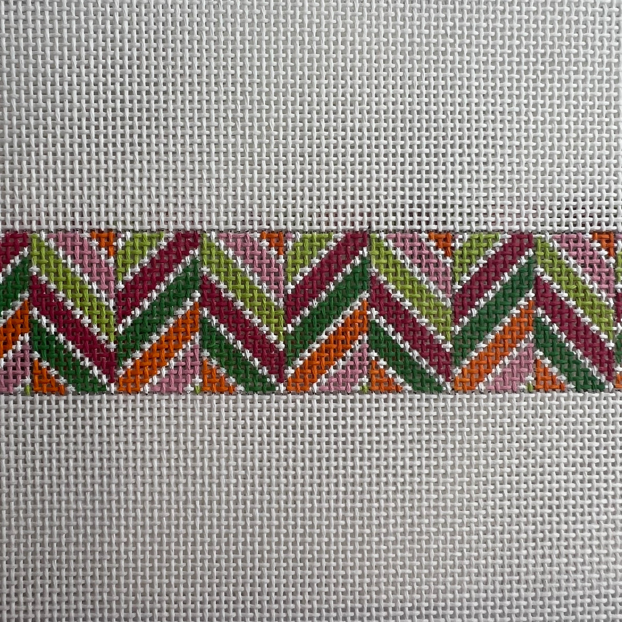 KKB523-13 Chevron Multi Pinks, Greens, and Orange Belt