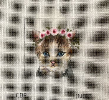 IN082 Kitten w/ floral crown