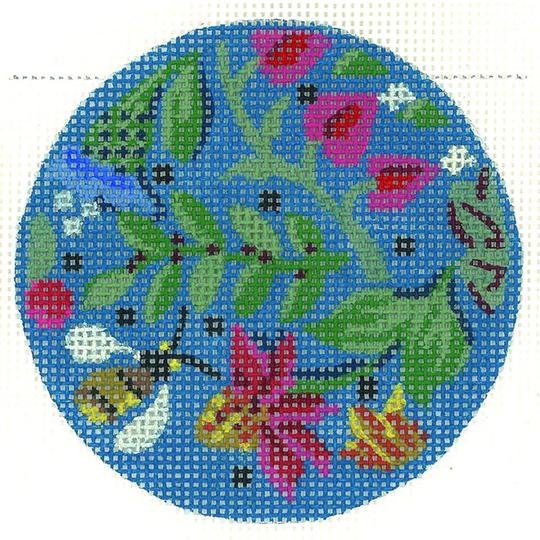 Folk Art Flowers round insert KC-KCBJ18