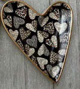 Decoupage Ceramic Heart Dish