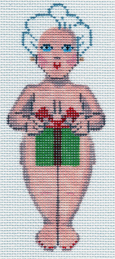 LL338F Naked Mrs. Clause with Present