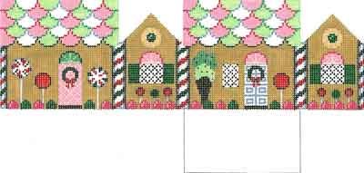 Pink Green White Neccos Gingerbread House 5231