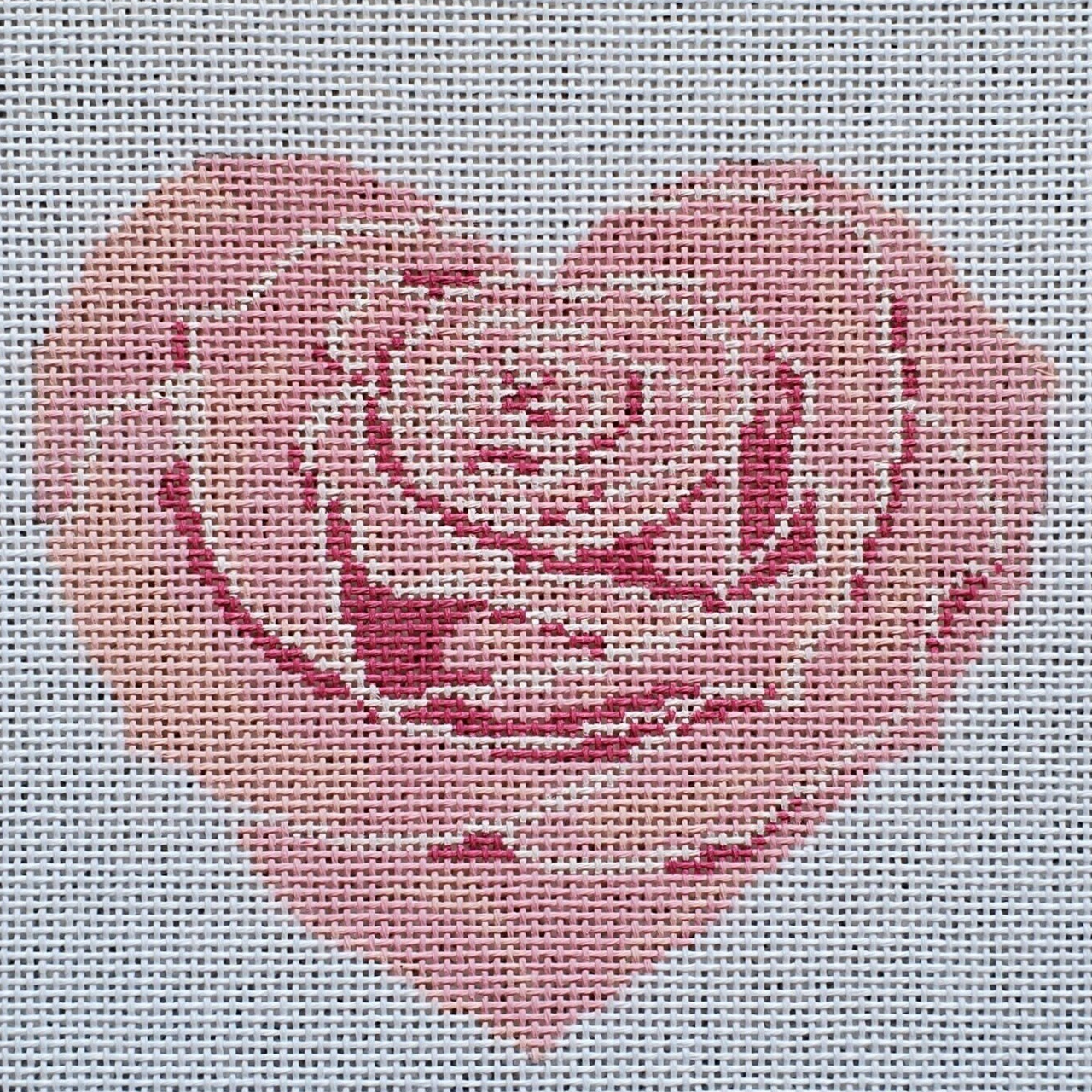 LL-ORN-11B Rose Heart Small Pink