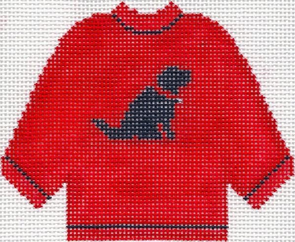 Red Sweater w/ Black Lab Ornament 80