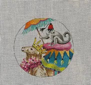 Camel & Monkey w Umbrella IN535