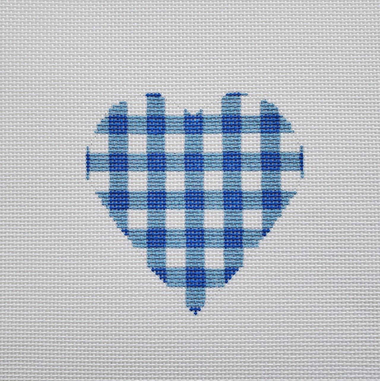 Small Blue Gingham Hearts