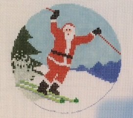 Sporty Santa Skiier AOK04