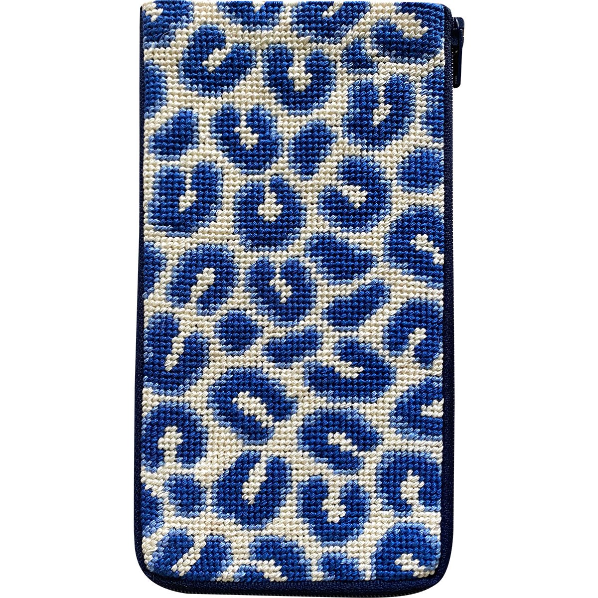 Navy Leopard Eyeglass Case-SZ3014