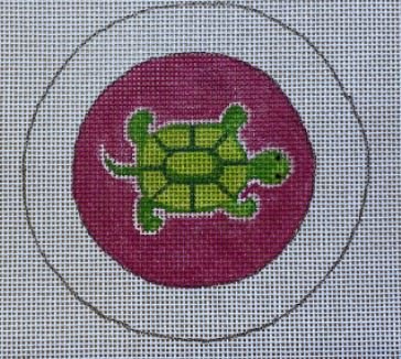 Turtle on Pink Button Cover BC16