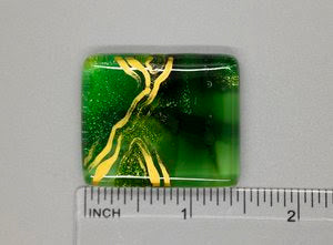 Malachite Green Fused Glass Needleminder
